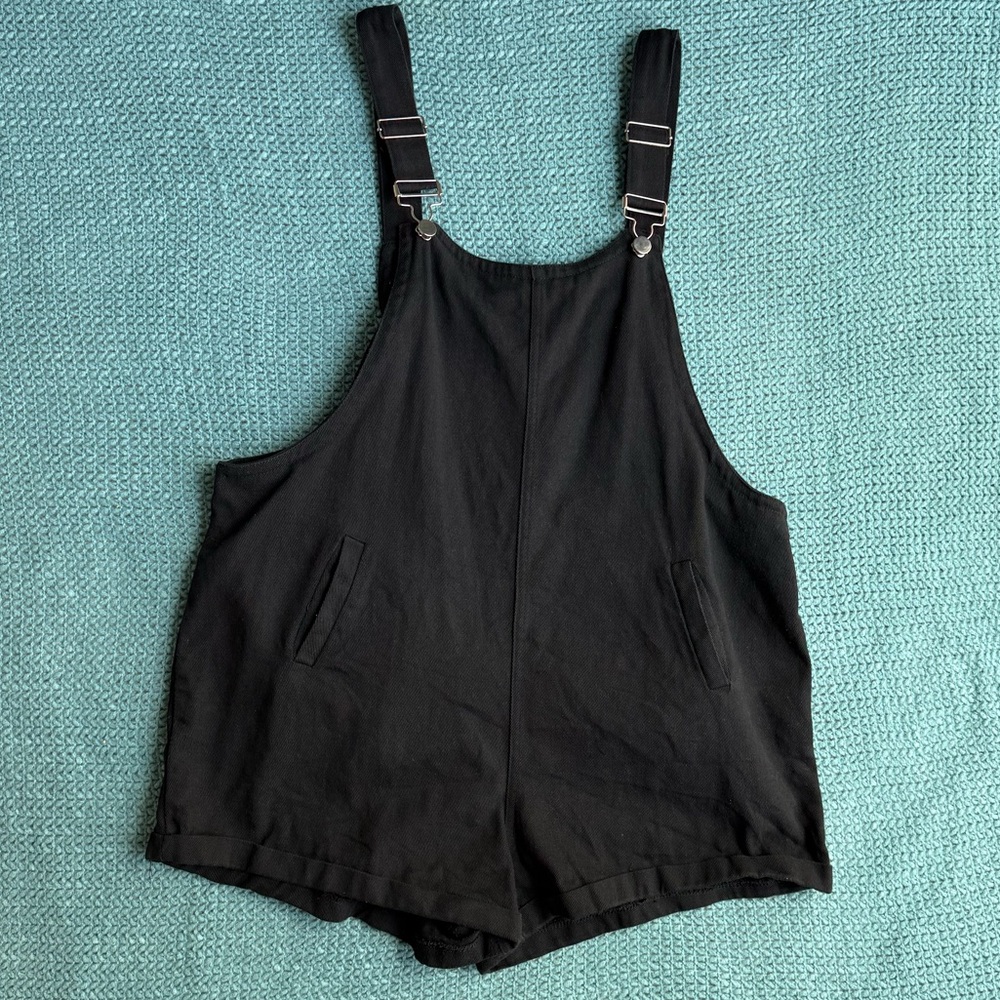 Black Overalls with Adjustable Straps